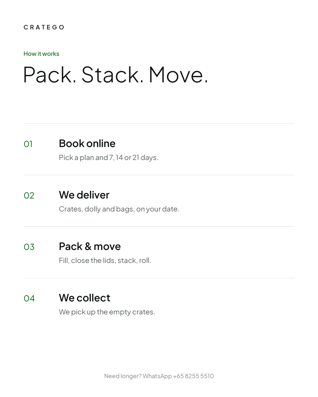 How CrateGo works in 4 steps