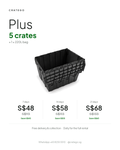 CrateGo Plus plan: 5 crates, from S$48