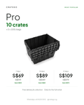 CrateGo Pro plan: 10 crates, from S$69