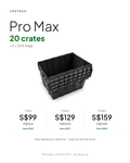 CrateGo Pro Max plan: 20 crates, from S$99